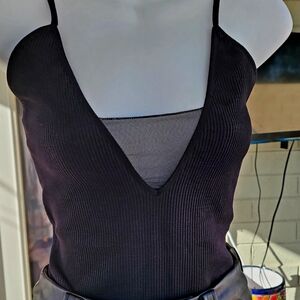 Intimately, Free People Black Sleeveless, Med Top